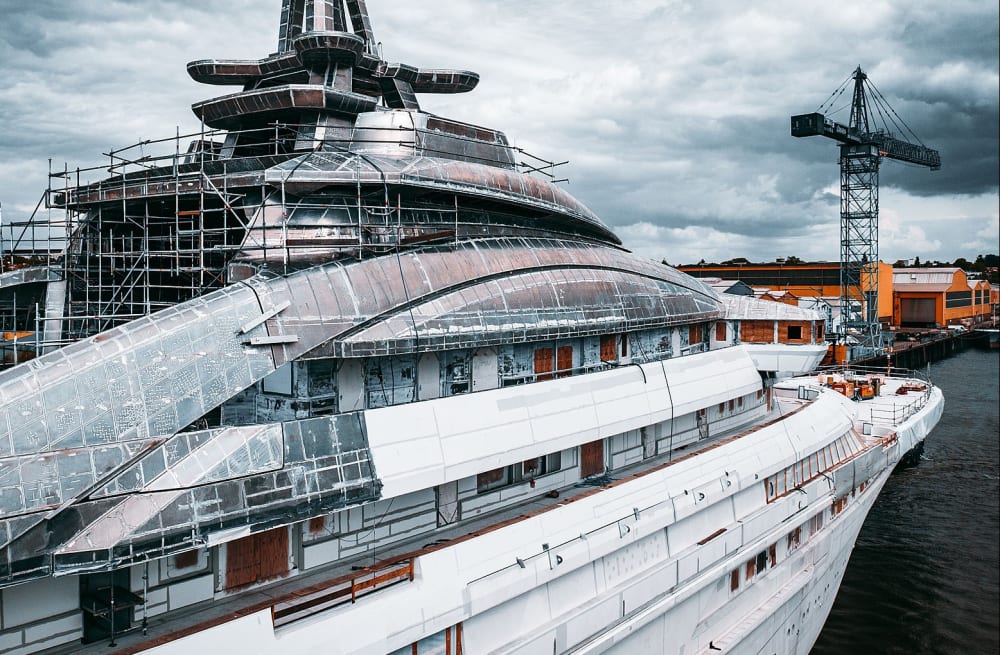 140m Lürssen Superyacht REDWOOD Enters Final Construction Stage