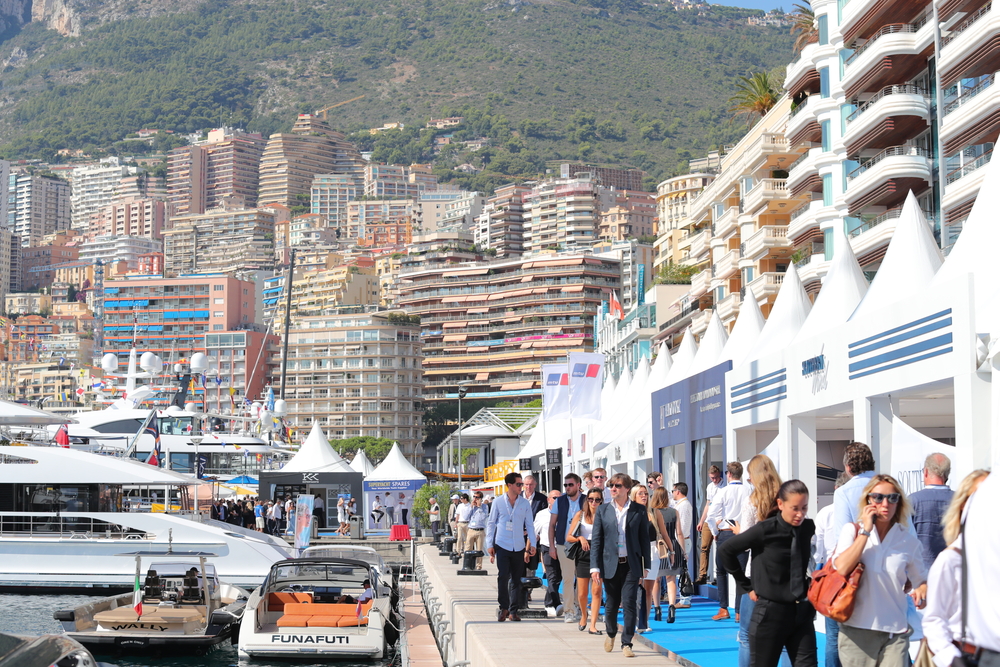 Monaco yacht show stands